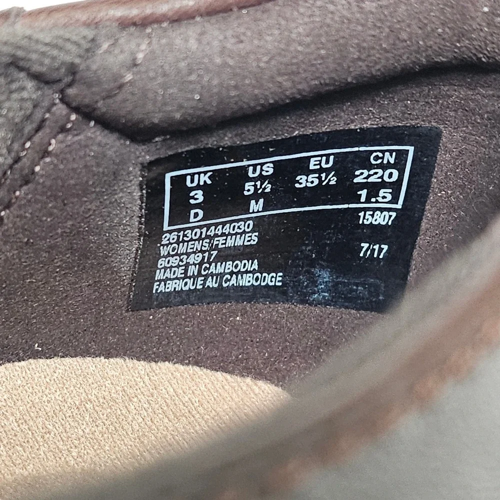 Clarks Collection Brown Leather Lace Up Oxford Shoes Women Size 5.5 US New‎